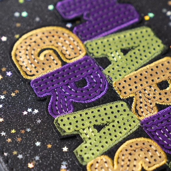 Mardi Gras Glitter crossbody purse. Black. - Picture 3 of 3